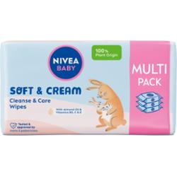 NIVEA BABY Soft & Cream chusteczki 4 x 57 sztuk