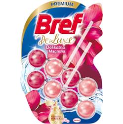 Bref WC DeLuxe Zawieszka myjąco-zapachowa do muszli delikatna magnolia 2 x 50 g
