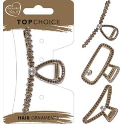 Top Choice 26966 Zircons L klamra do włosów 1 sztuka