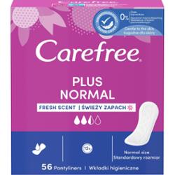 Carefree Plus Normal Wkładki higieniczne świeży zapach 56 sztuk