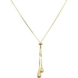 Ecarla Naszyjnik ze stali szlachetnej pozłacanej z dwoma łezkami NST2158