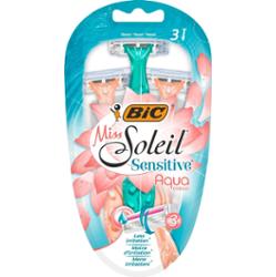 BIC Miss Soleil Sensitive Aqua Colours 3-ostrzowa maszynka do golenia 3 sztuki