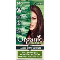 Joanna - Organic Naturia - Permanent Hair Color Cream - Pielęgnująca farba do włosów - Wegańska - 340 Herbaciany