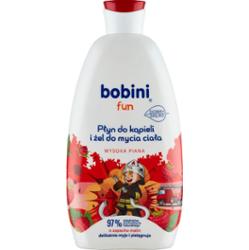 Bobini Fun Płyn do kąpieli i żel do mycia ciała o zapachu malin 500 ml