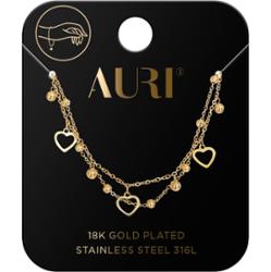 Auri Bransoletka Podwojna Serca I Kulki