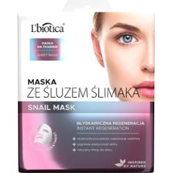 L'biotica maska na tkaninie ze śluzem ślimaka Błyskawiczna Regeneracja 23 ml