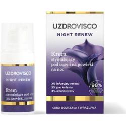 Uzdrovisco kem stymulujący z retinalem pod oczy i na powieki na noc 15 ML