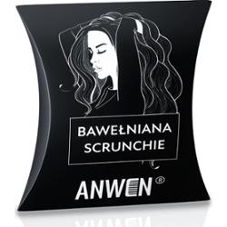 Anwen SCRUNCHIE Bawełniana gumka do włosów czarna