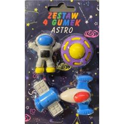 Zestaw gumek do ścierania Astro 4 szt.