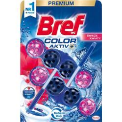 Bref zawieszka do WC Color Aktiv+ myjąco-zapachowa, świeże kwiaty 2x50g
