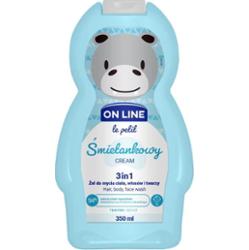 On Line żel, płyn do kąpieli i szampon 3w1 śmietankowy Le Petit 350ml