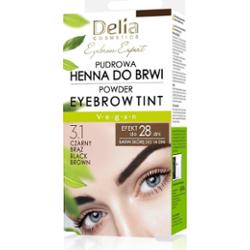 Delia henna pudrowa do brwi  3.1 czarny brąz 4g