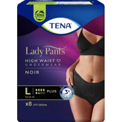 TENA Lady Pants Noir Plus Bielizna chłonna dla kobiet L, czarny, 8 sztuk