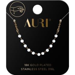 Auri bransoletka damska pozłacana łączona z koralikami