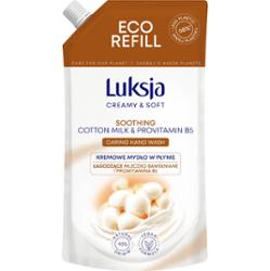 Luksja Creamy & Soft Kremowe mydło w płynie łagodzące mleczko bawełniane i prowitamina B5 400 ml