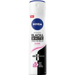 Nivea Black&White Invisible Clear Antyperspirant dla kobiet w spray'u 150 ml