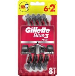 Gillette Blue3 Nitro Jednorazowa maszynka do golenia dla mężczyzn, 6+2 sztuki