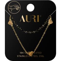 Auri Bransoletka Podwojna Koral I Serca