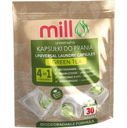 EcoMill kapsułki do prania uniwersalne Zielona Herbata 30 sztuk