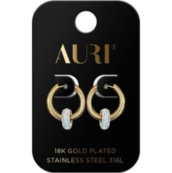 Auri kolczyki koła z charmsem w cyrkonie 2 sztuki