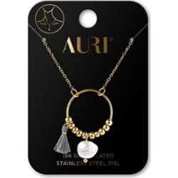 Auri naszyjnik damski Kółko z Chwostem i Perłą