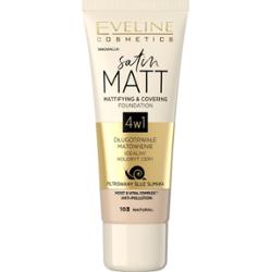Eveline Cosmetics Satin Matt podkład matujący z ekstraktem ze śluzu ślimaka odcień 103 Natural 30 ml
