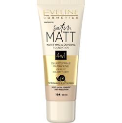 Eveline Cosmetics Satin Matt podkład matujący z ekstraktem ze śluzu ślimaka odcień 104 Beige 30 ml