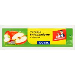 Jan Niezbędny torebki śniadaniowe z klipsami 100 sztuk