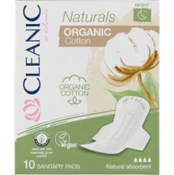 Cleanic Naturals Organic Cotton Night Podpaski 10 sztuk