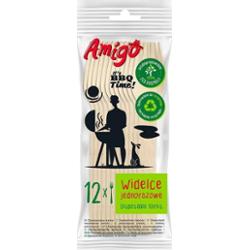 Amigo widelce drewniane 12szt