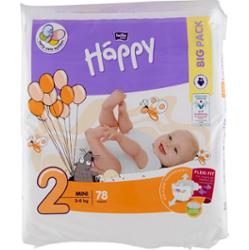 Bella Baby Happy Soft&Delicate Size 2 Mini pieluchy jednorazowe 3-6 kg 78 szt.