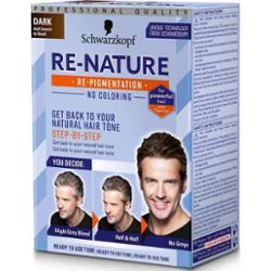 Schwarzkopf Re-Nature Men Dark Krem koloryzujący repigmentacyjny niwelujący siwe włosy