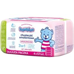 Bambino chusteczki emolientowe 3w1 4 x 57 sztuk