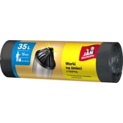 Jan Niezbędny worki na śmieci z taśmą 35L 18 sztuk