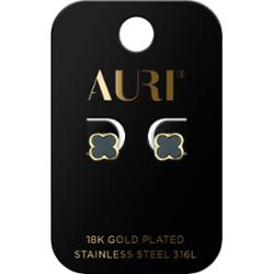 Auri Kolczyki Sztyfty Czarne Koniczyny