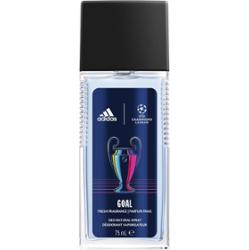 ADIDAS UEFA Champions League Goal dezodorant w naturalnym sprayu dla mężczyzn, o świeżym zapachu pomarańczy i eukaliptusa, 75 ml