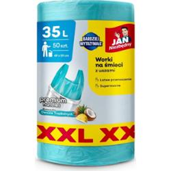 Jan Niezbędny worki na śmieci T-shirt XXL 35L Owoce Tropikalne 50 szt.