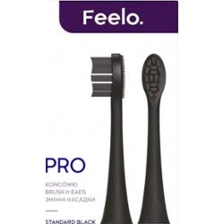 Feelo Pro Black Standard końcówki do szczoteczki sonicznej 2 sztuki