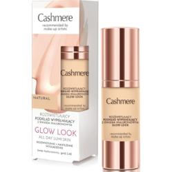 Cashmere Glow Look Natural rozświetlający podkład wypełniający z kwasem hialuronowym 30 ml