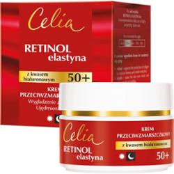Celia Retinol & Elastyna krem przeciwzmarszczkowy z kwasem hialuronowym na dzień i na noc 50+ 50 ml