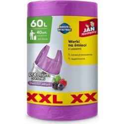 Jan Niezbędny worki na śmieci T-shirt XXL 60L Owoce Leśne 40 szt.