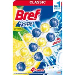 Bref WC Power Aktiv Zawieszka myjąco-zapachowa do muszli cytryna 3 x 50 g