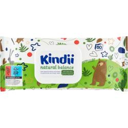 Kindii Natural Balance Chusteczki dla niemowląt i dzieci 60 sztuk