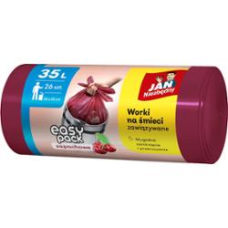 JAN NIEZBĘDNY Easy-Pack worki na śmieci zawiązywane wiśnia 35 L 26 sztuk