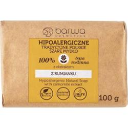 Barwa Cosmetics błyszczące szare mydło hipoalergiczne z ekstraktem z rumianku 100g