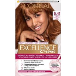 L’Oréal Paris Excellence Cool Creme farba do włosów odcień 6.41 Jasny bursztynowy brąz 1 szt.