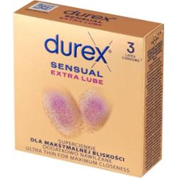 Durex Sensual Extra Lube prezerwatywy 3 sztuki