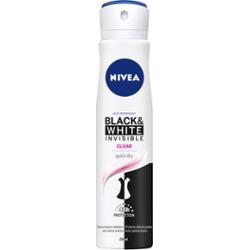 Nivea - Black & White Invisible - Clear - 48H Anti-Perspirant - Antyperspirant w aerozolu dla kobiet - 250 ml