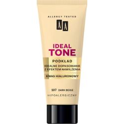 AA Make Up podkład nawilżający Ideal Tone 107 Dark Beige 30 ml