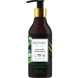 Botanic  Czarne Mydło Do Mycia Twarzy - Węgiel Aktywny - Eukaliptus 250Ml